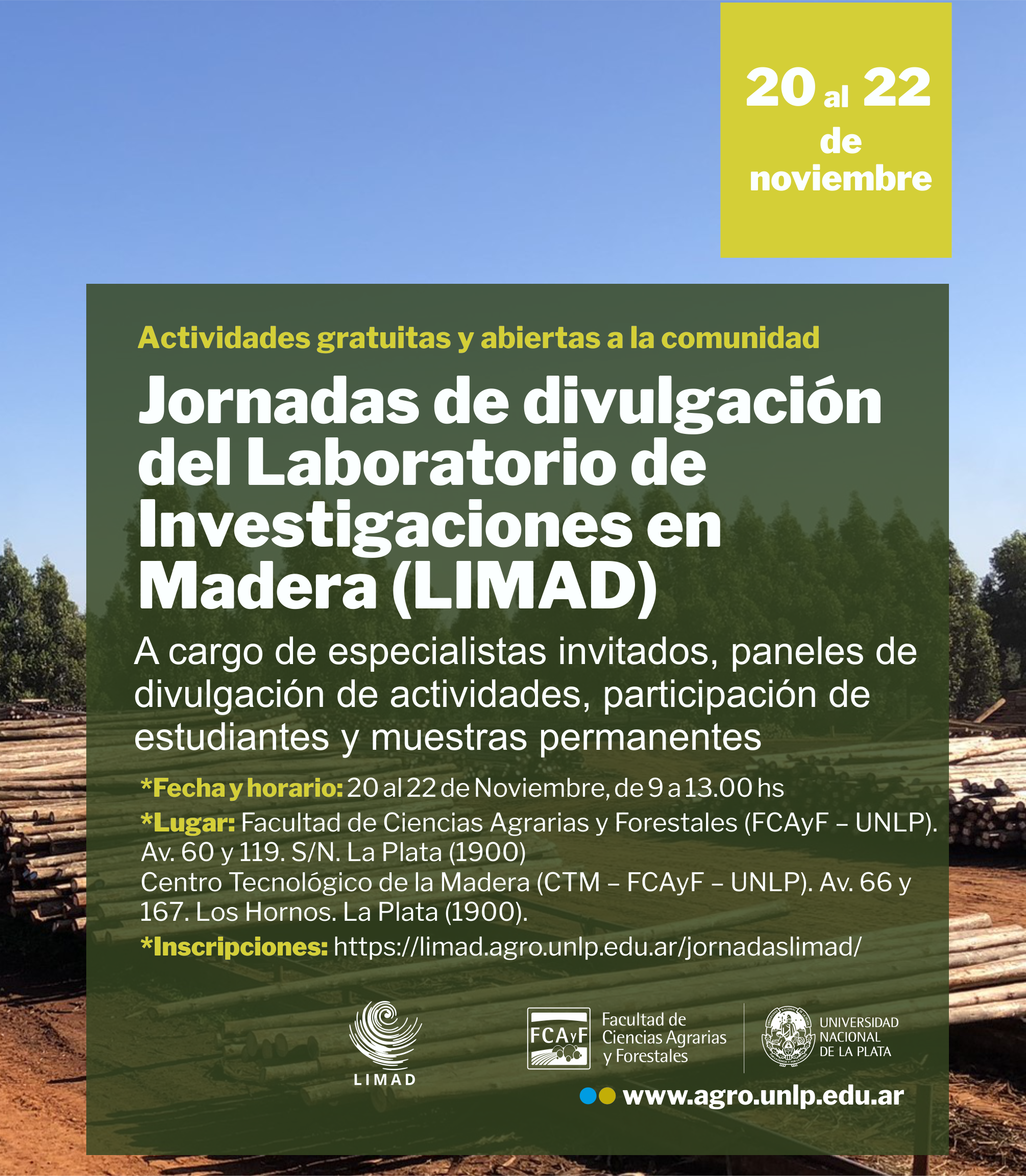 “Jornadas de Divulgación del Laboratorio de Investigaciones en Madera (LIMAD)”