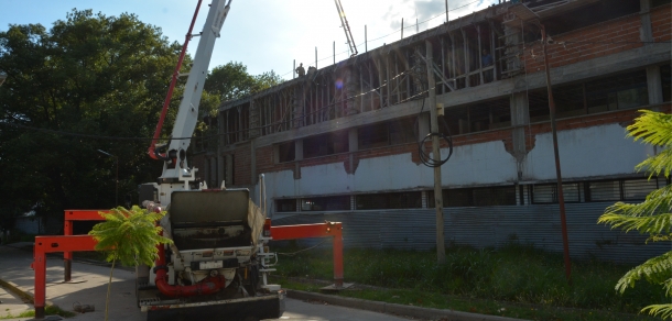 Finalizó la etapa de hormigonado de la obra de ampliación de los Laboratorios Integrados