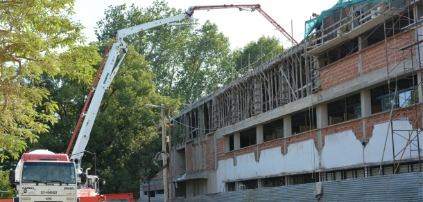 Finalizó la etapa de hormigonado de la obra de ampliación de los Laboratorios Integrados